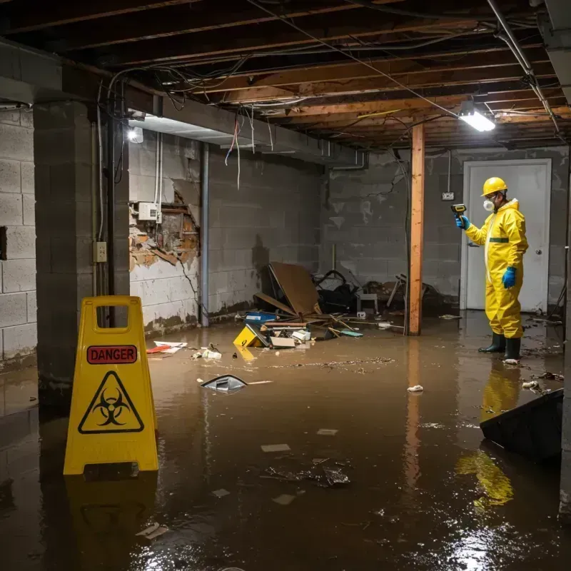 Flooded Basement Electrical Hazard in Muskingum County, OH Property